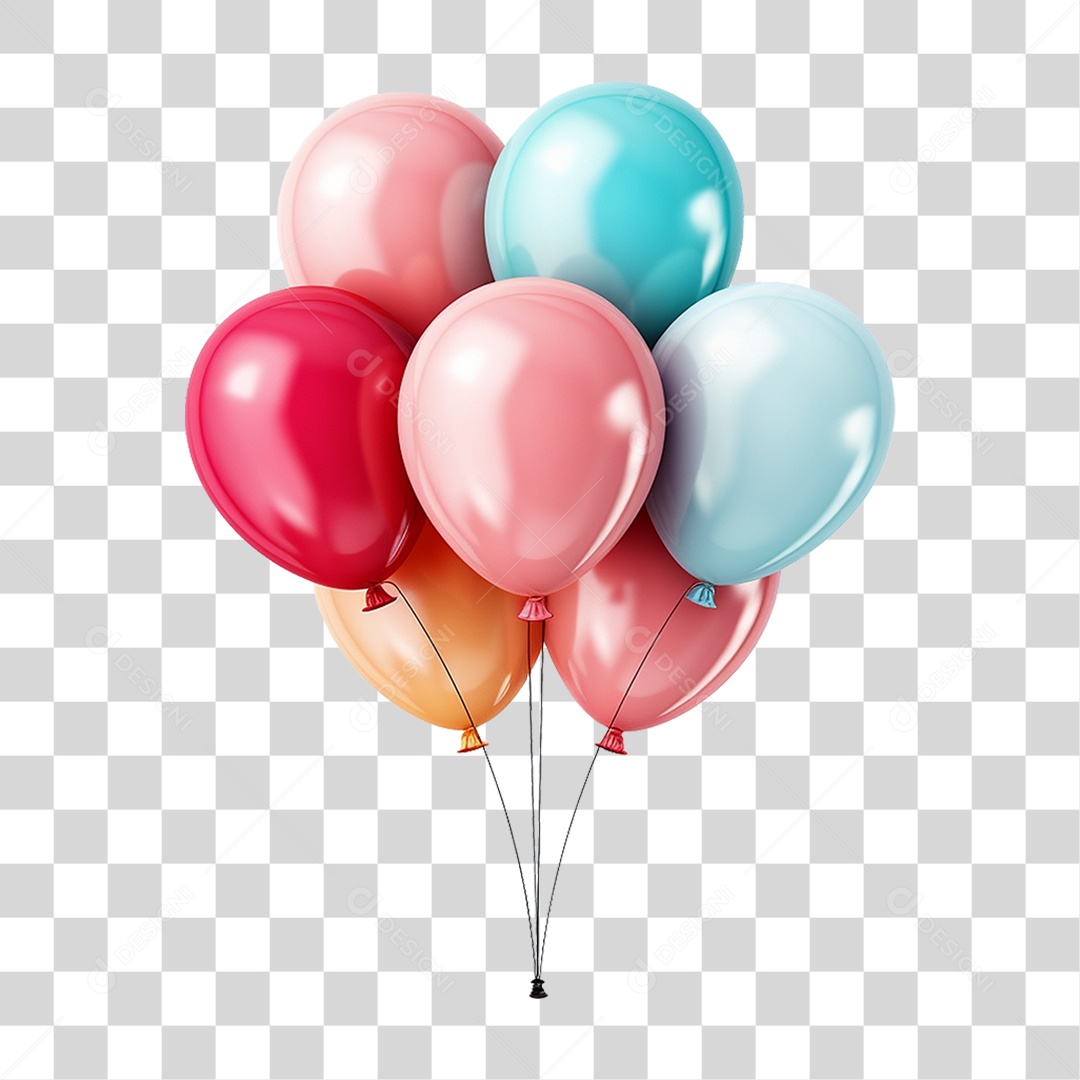 Balões Festas Enfeites Decorações PNG Transparente