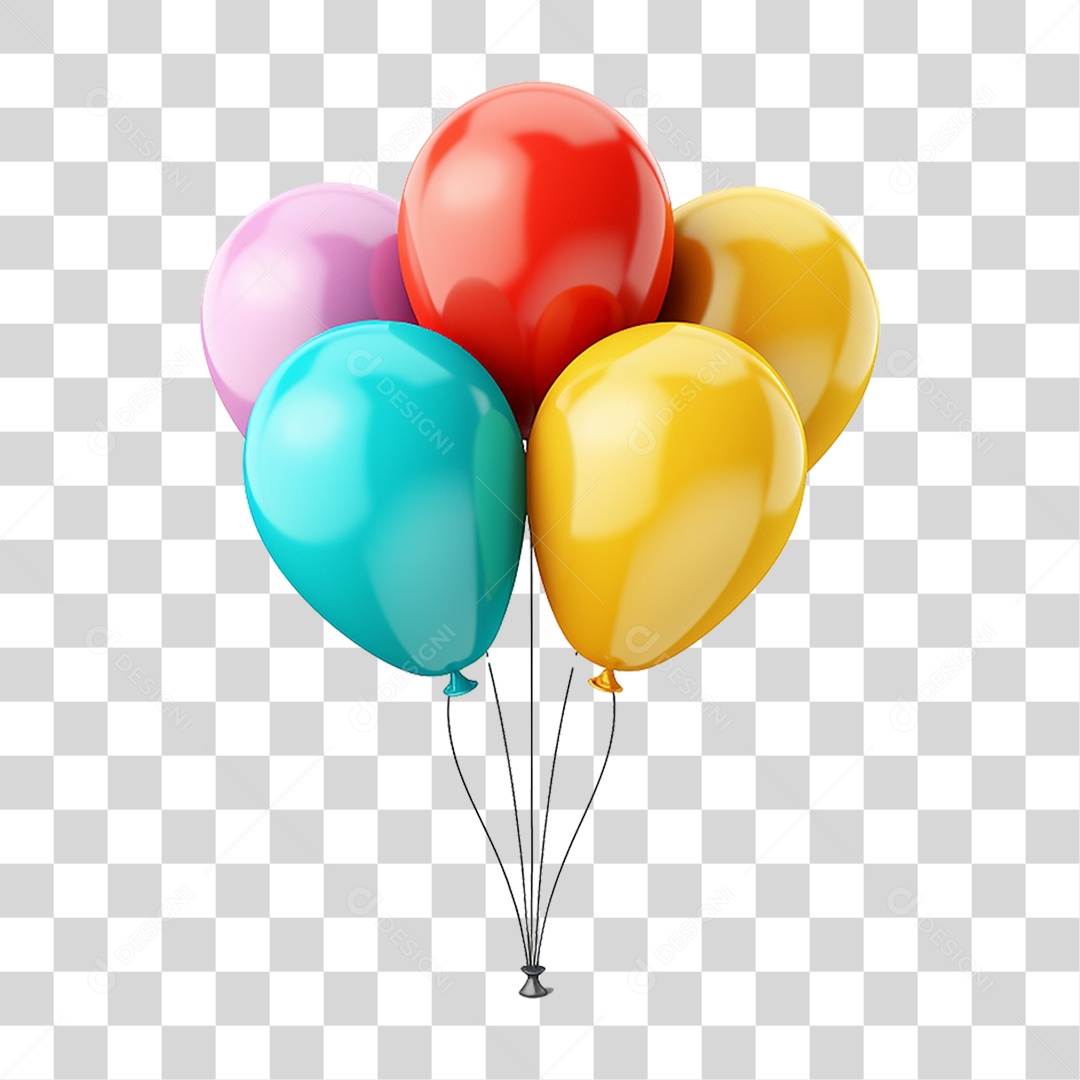 Balões Festas Enfeites Decorações PNG Transparente