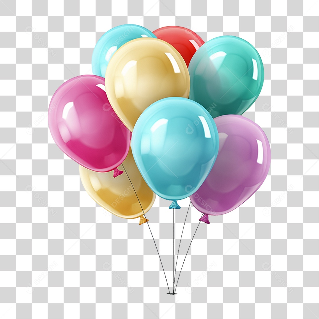 Balões Festas Enfeites Decorações PNG Transparente