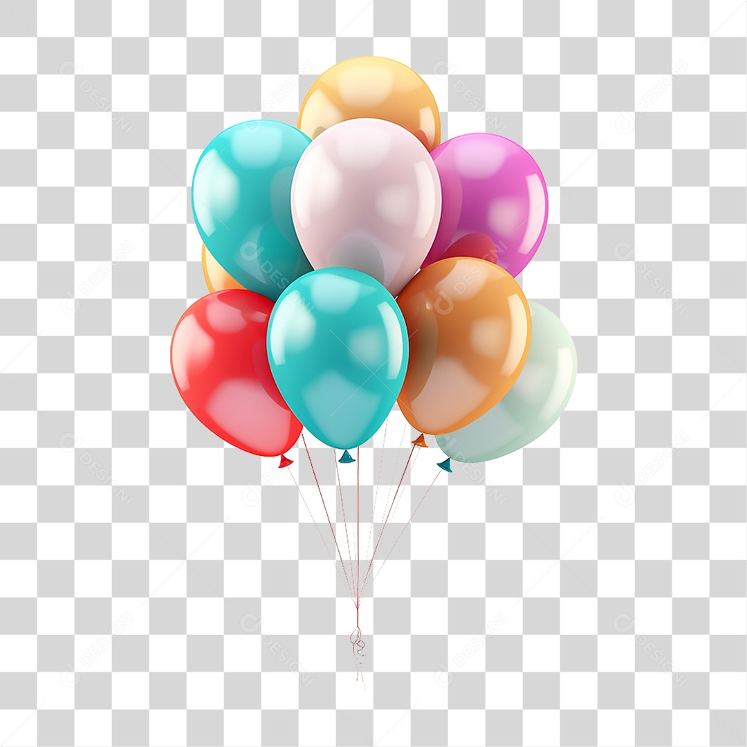 Balões Festas Enfeites Decorações PNG Transparente