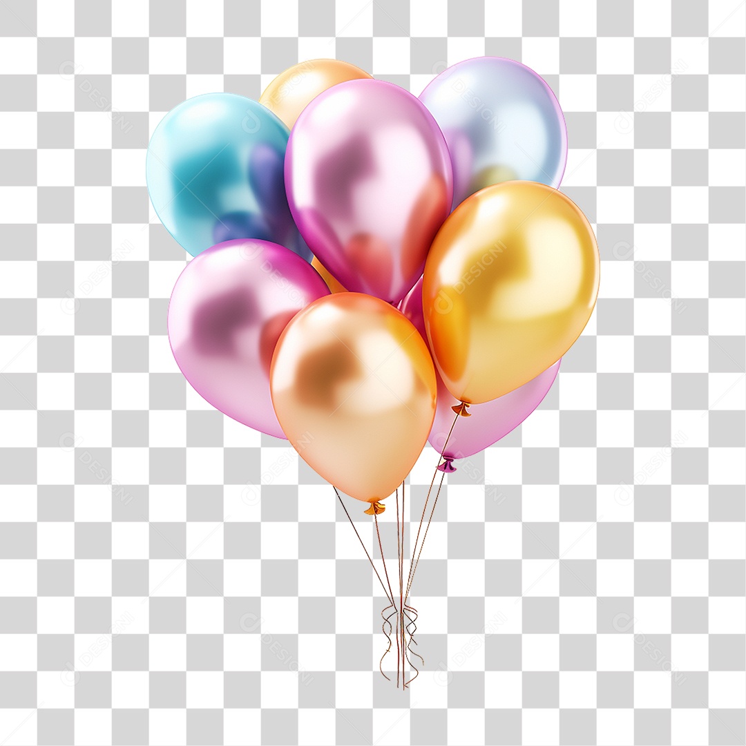 Balões Festas Enfeites Decorações PNG Transparente