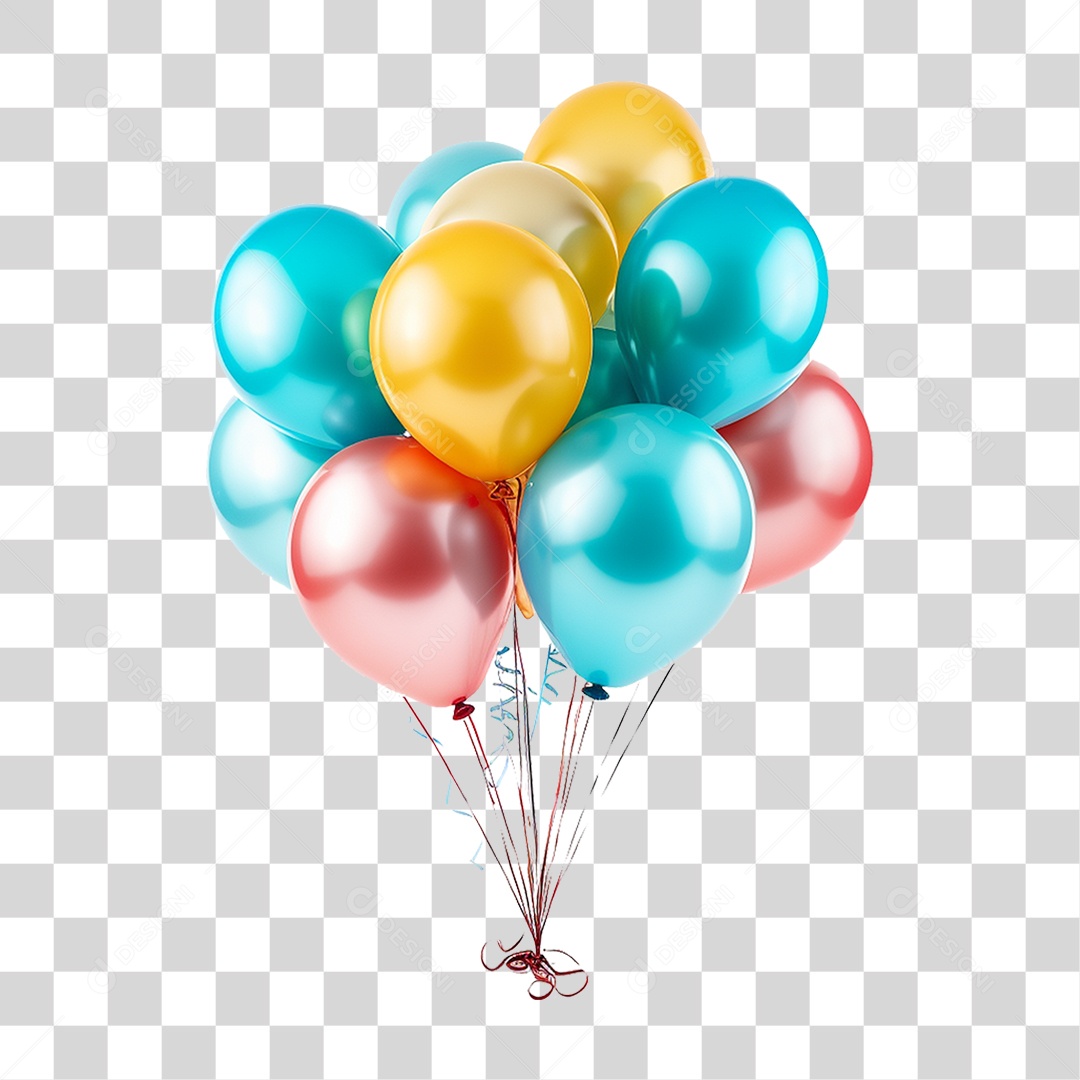 Balões Festas Enfeites Decorações PNG Transparente