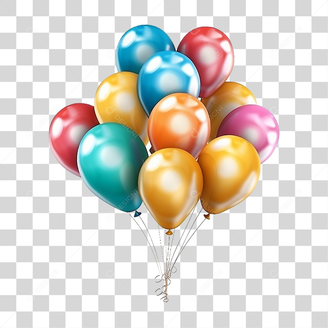 Balões Festas Enfeites Decorações PNG Transparente