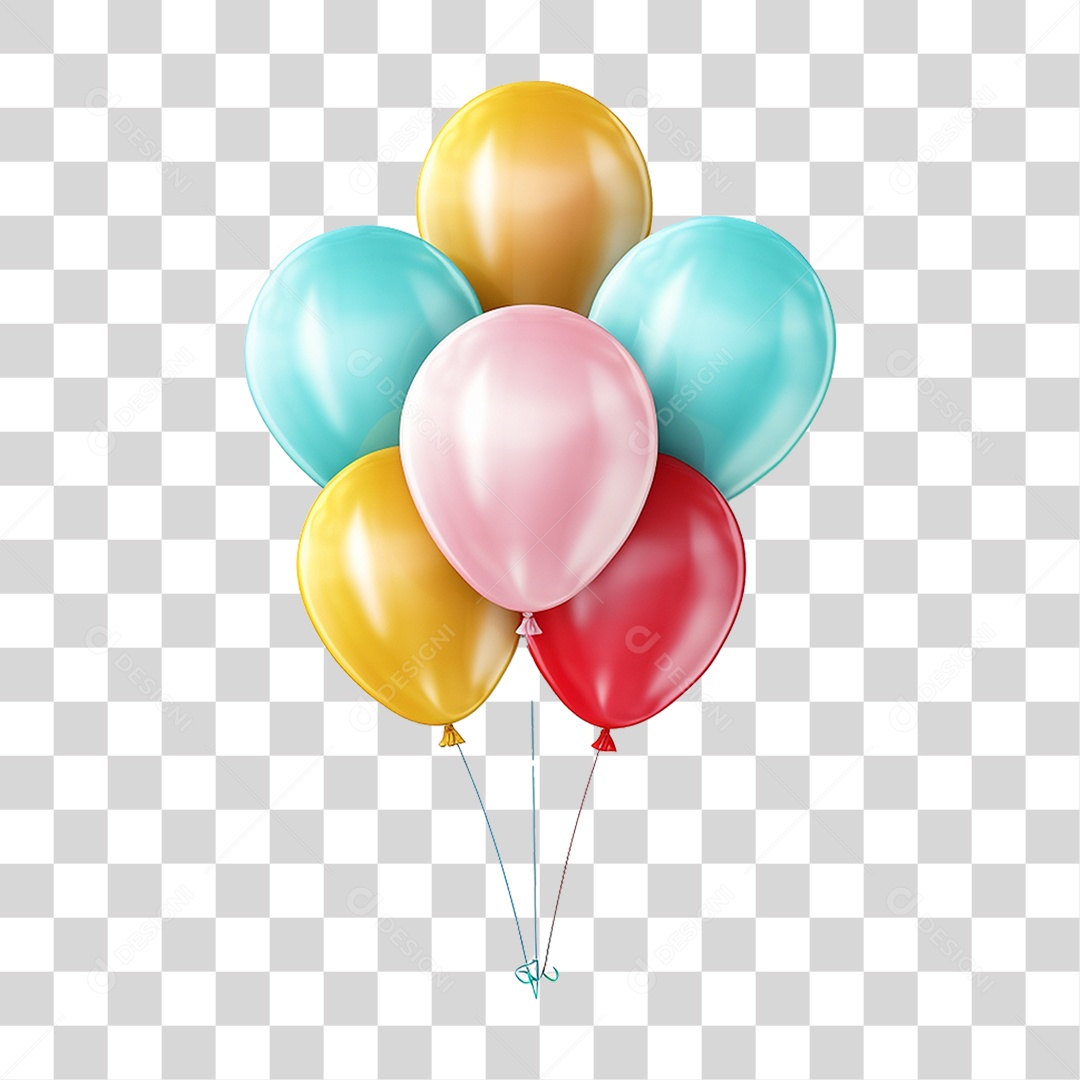 Balões Festas Enfeites Decorações PNG Transparente