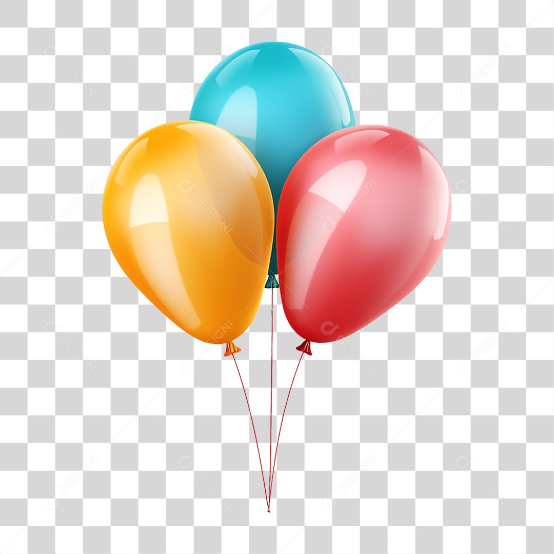 Balões Festas Enfeites Decorações PNG Transparente