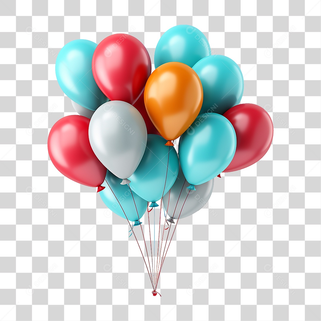 Balões Festas Enfeites Decorações PNG Transparente