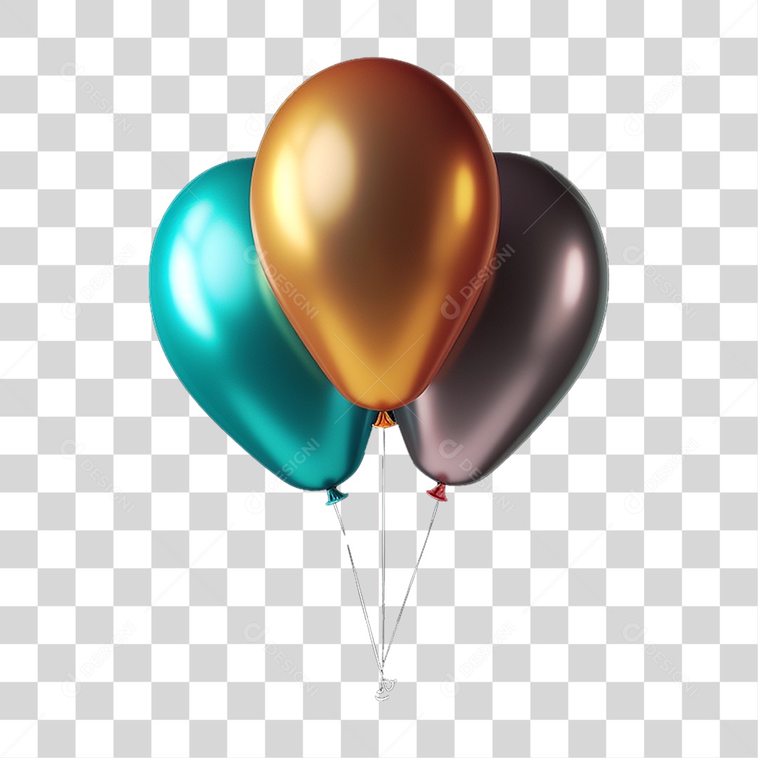 Balões Festas Enfeites Decorações PNG Transparente