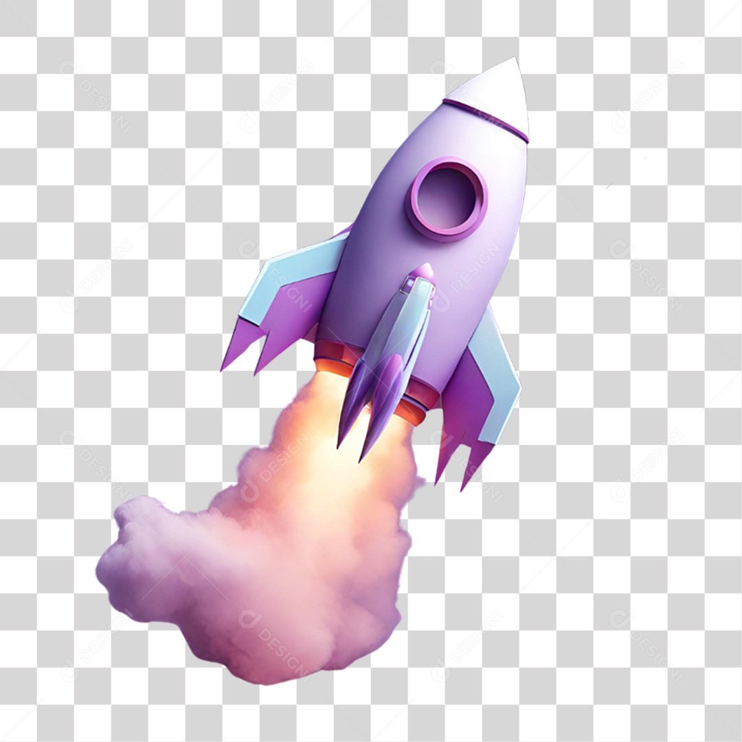 Foguete Subindo PNG Transparente