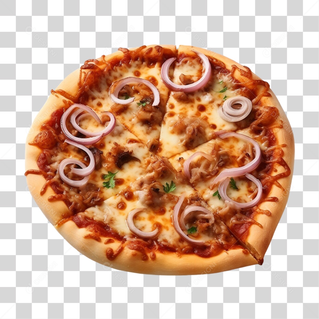 Pizza Vários Sabores em Forma de Coração PNG Transparente