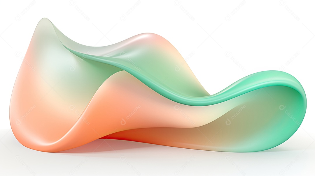 Forma abstrata colorida em fundo branco imagem JPG