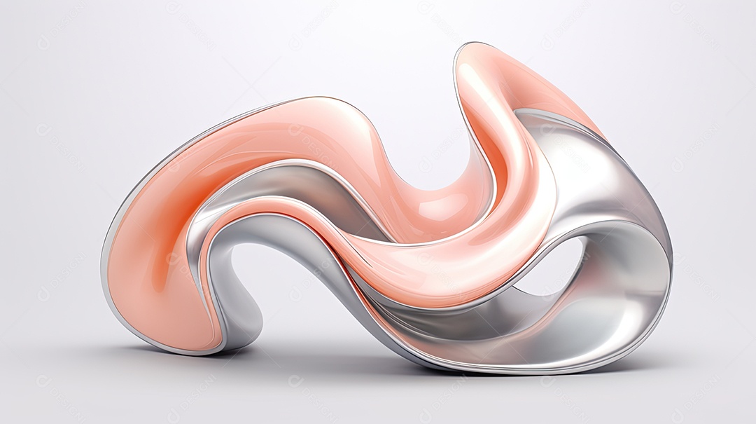 Forma abstrata colorida em fundo branco imagem JPG