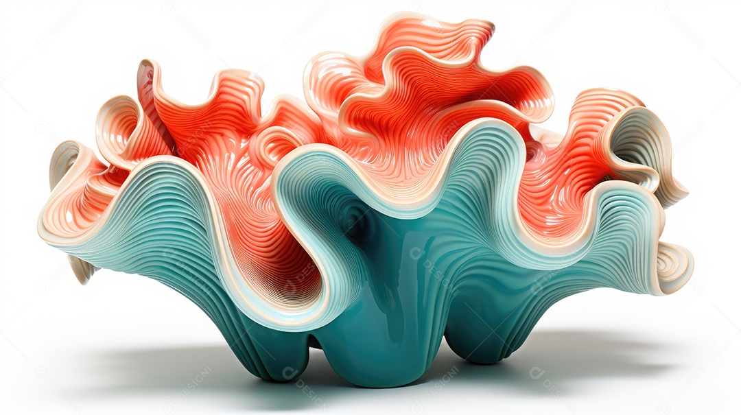 Fundo ondulado em 3D