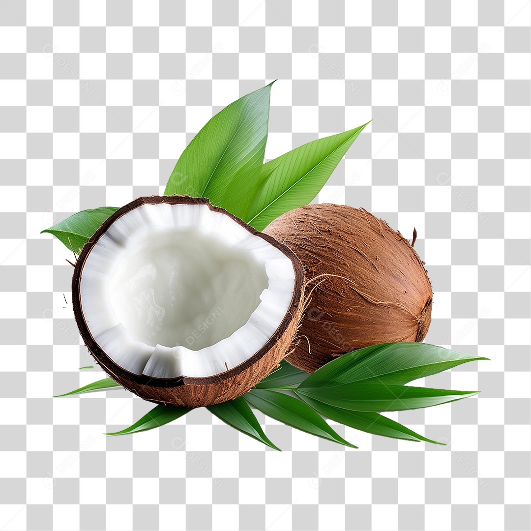 Fruta Coco Castanha PNG Transparente