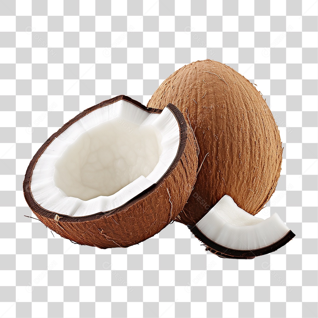 Fruta Coco Castanha PNG Transparente