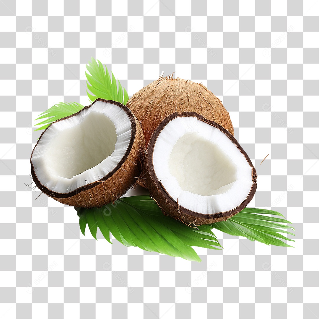 Fruta Coco Castanha PNG Transparente