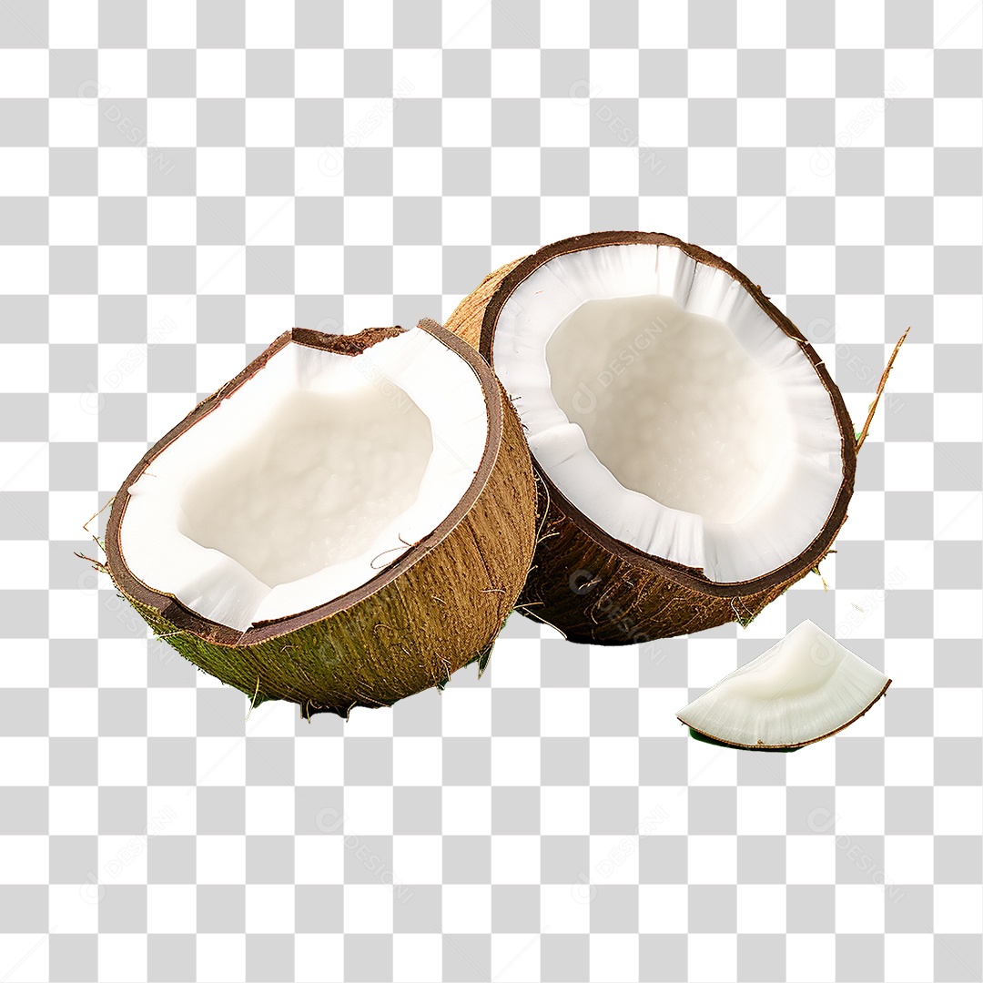 Fruta Coco Castanha PNG Transparente