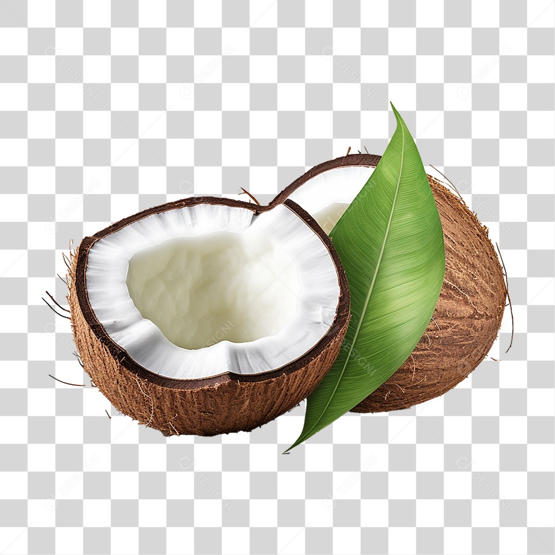 Fruta Coco Castanha PNG Transparente