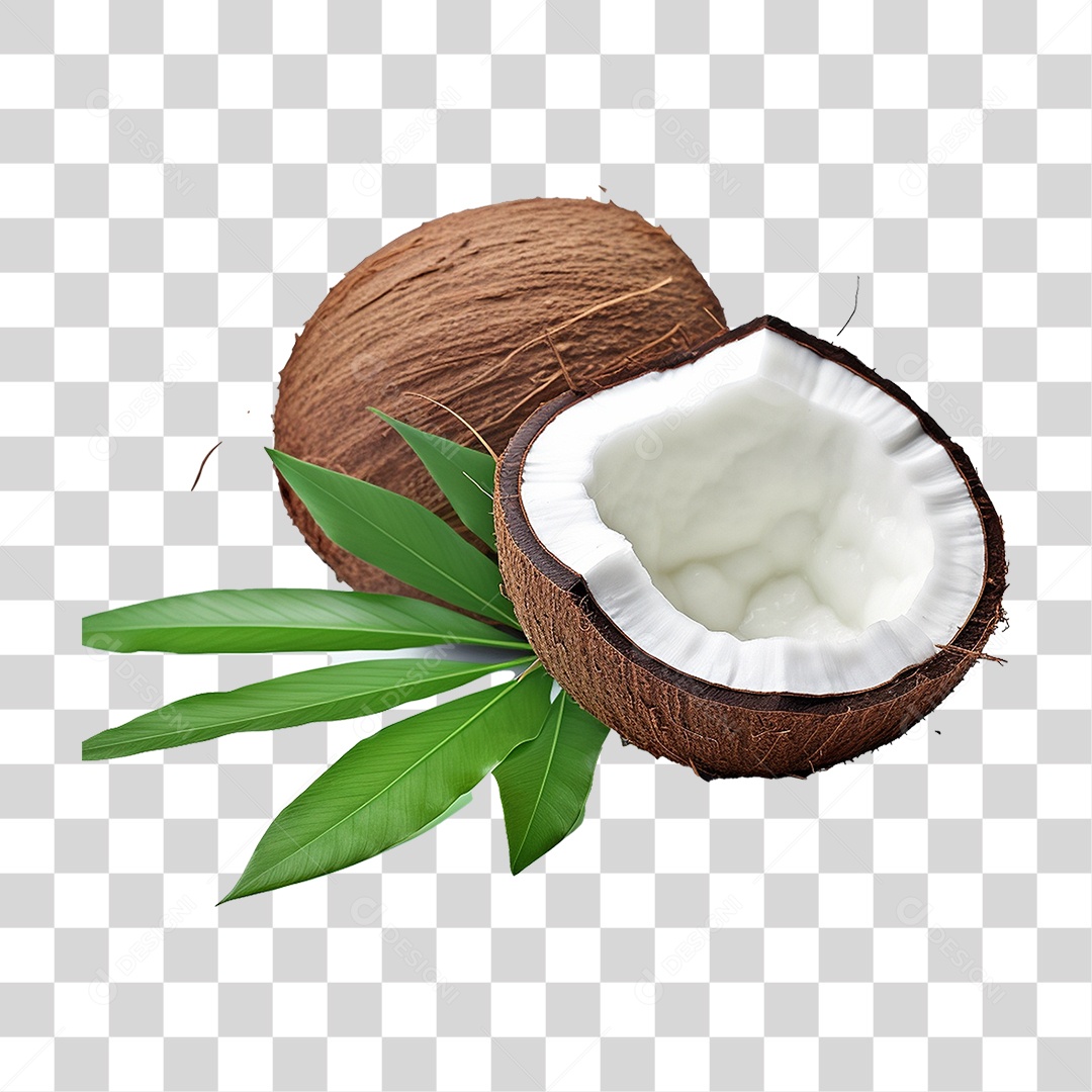 Fruta Coco Castanha PNG Transparente
