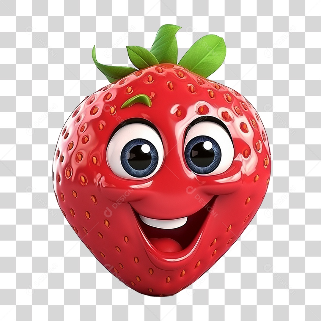 Morango Emoji PNG Transparente