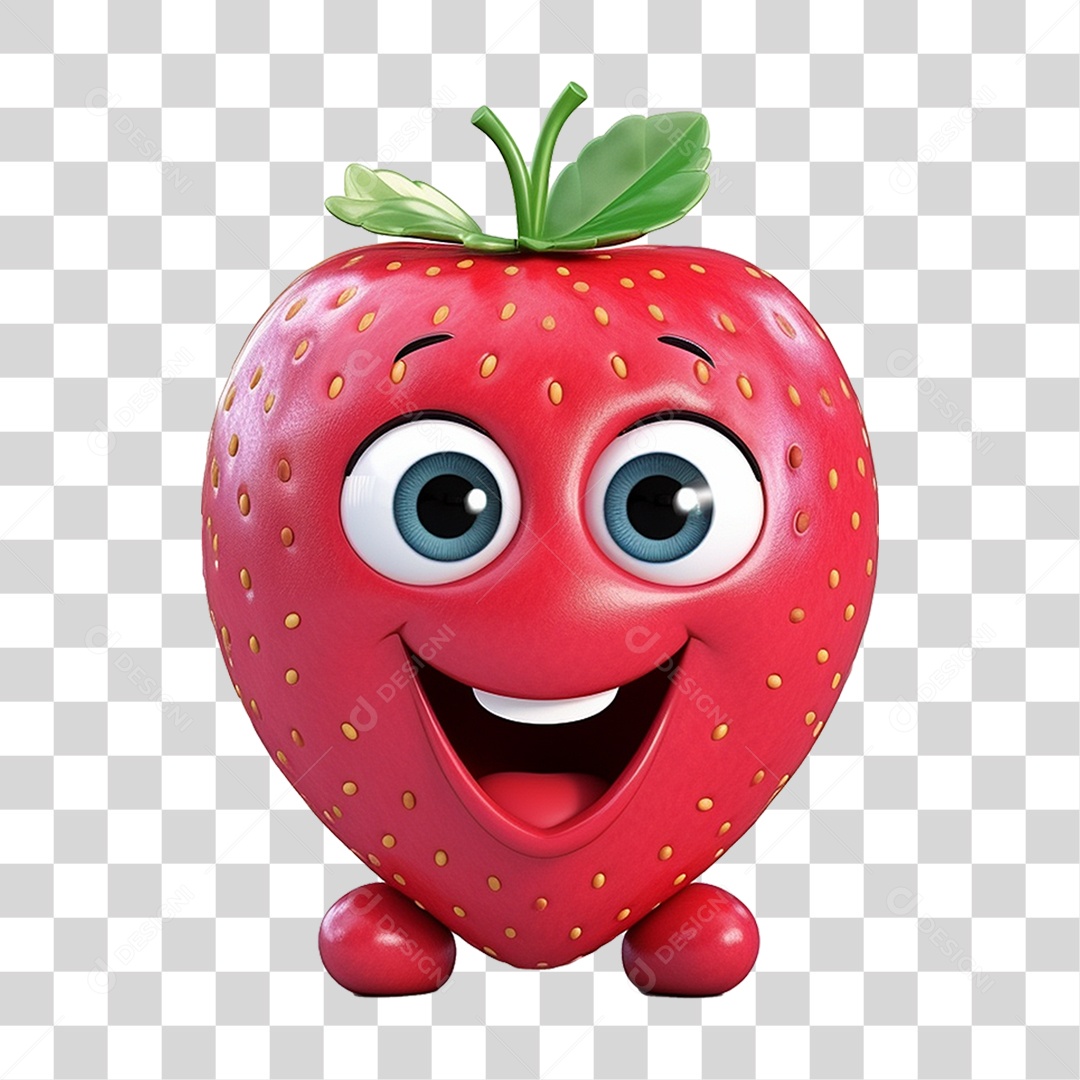 Morango Emoji PNG Transparente