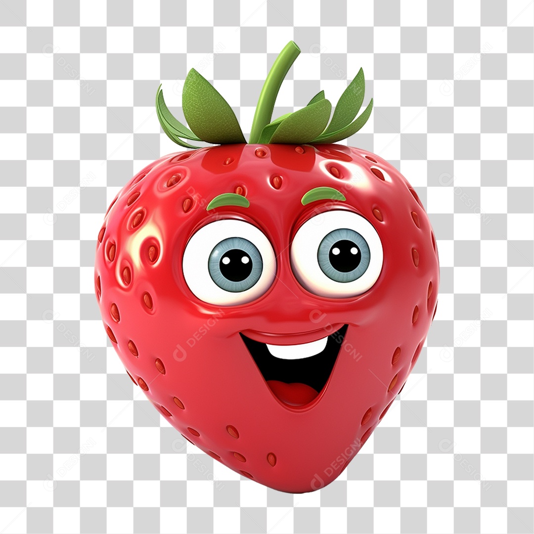 Morango Emoji PNG Transparente