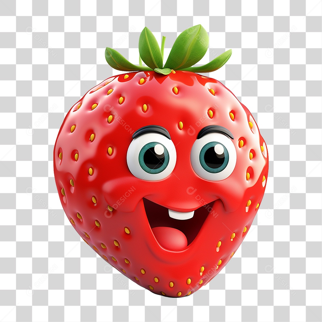 Morango Emoji PNG Transparente