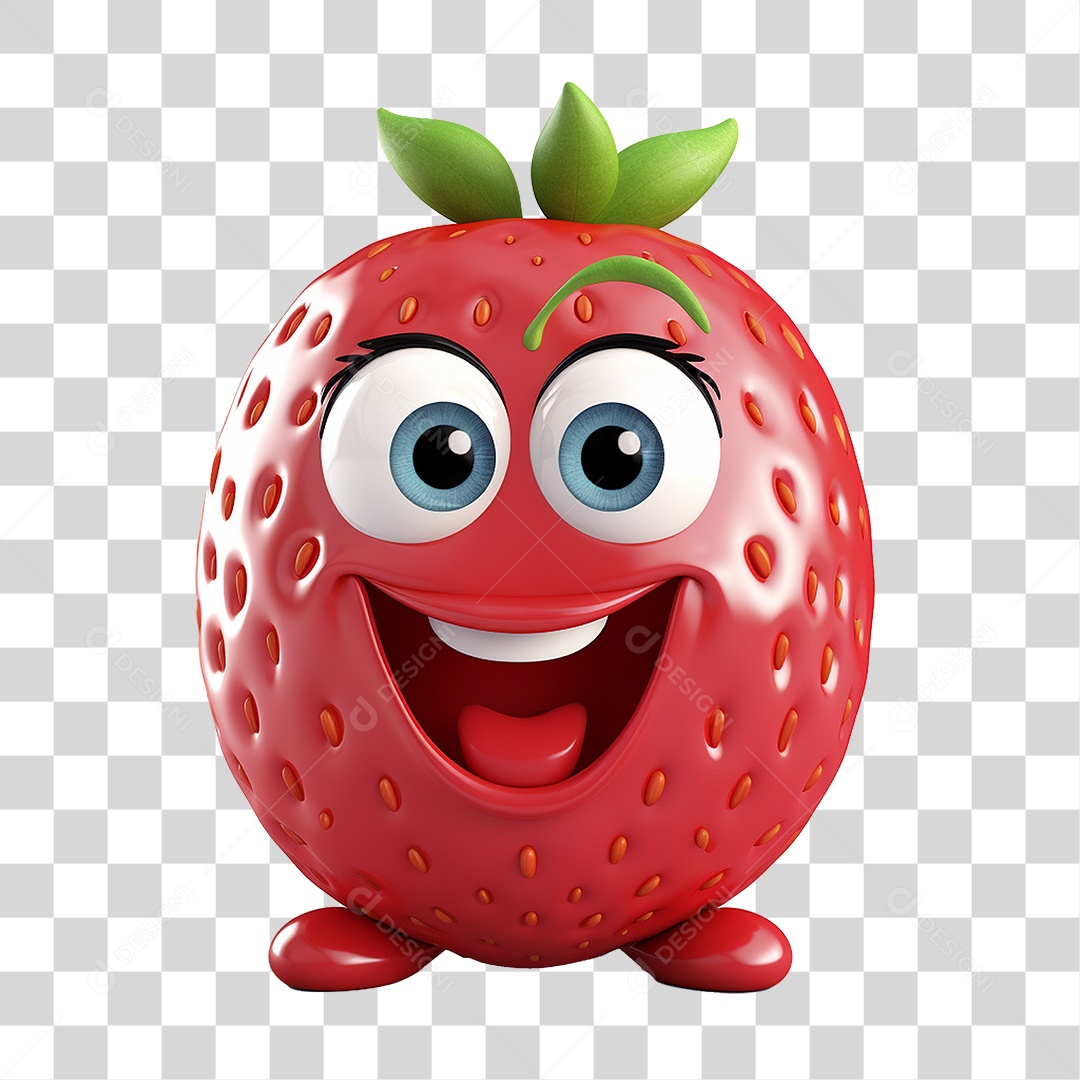 Morango Emoji PNG Transparente