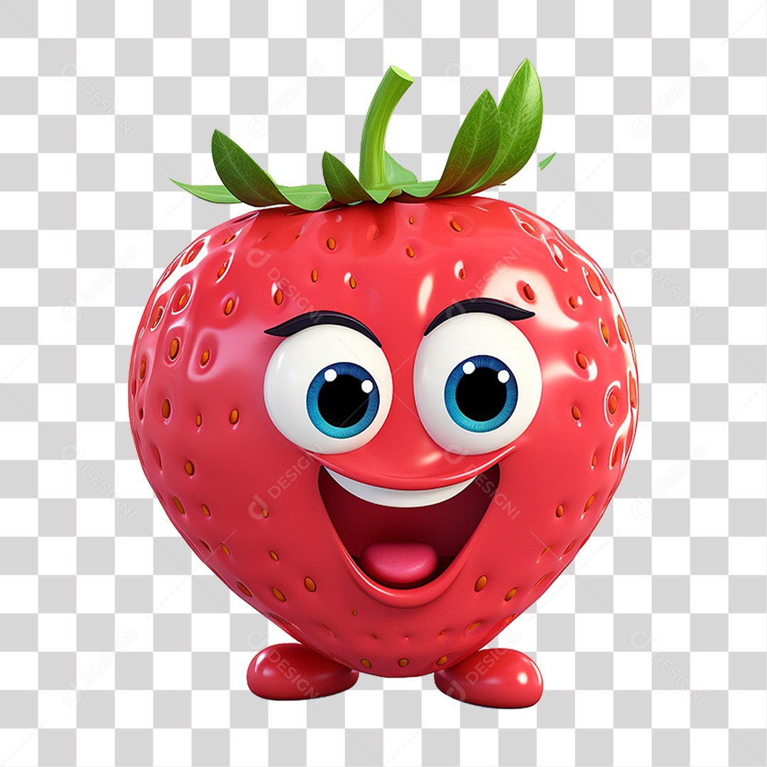 Morango Emoji PNG Transparente