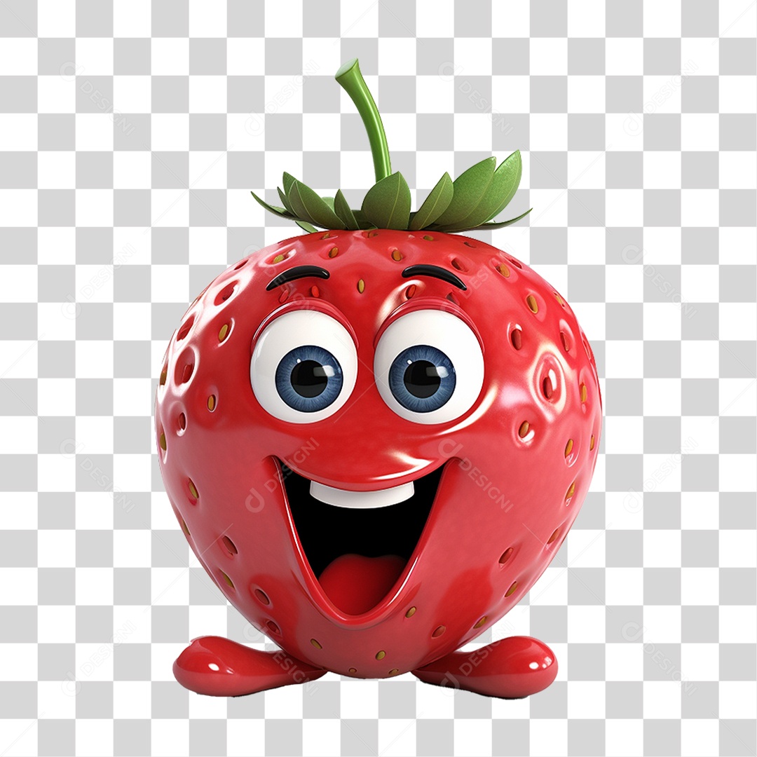 Morango Emoji PNG Transparente