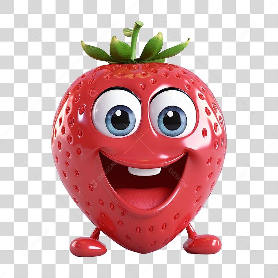 Morango Emoji PNG Transparente