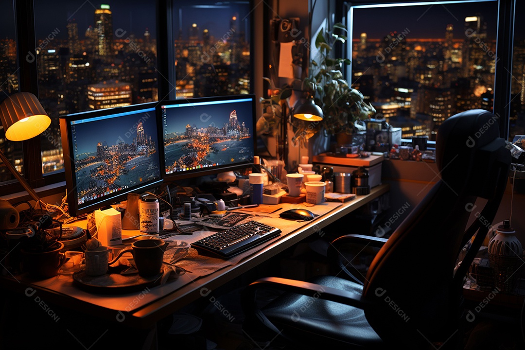 Escritório decorativo em casa