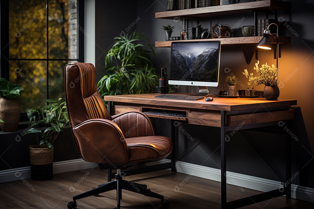 Escritório decorativo em casa