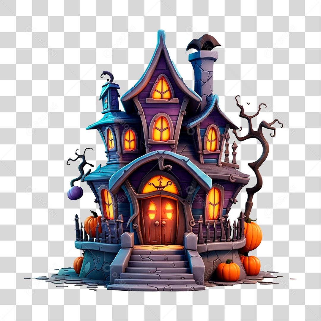 Casa Assombrada PNG Transparente