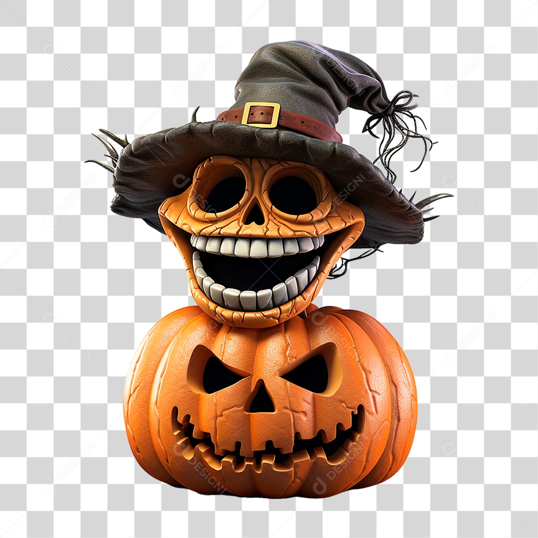 Abóbora de Halloween PNG Transparente