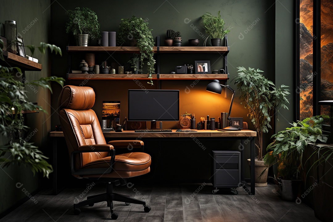 Escritório decorativo em casa