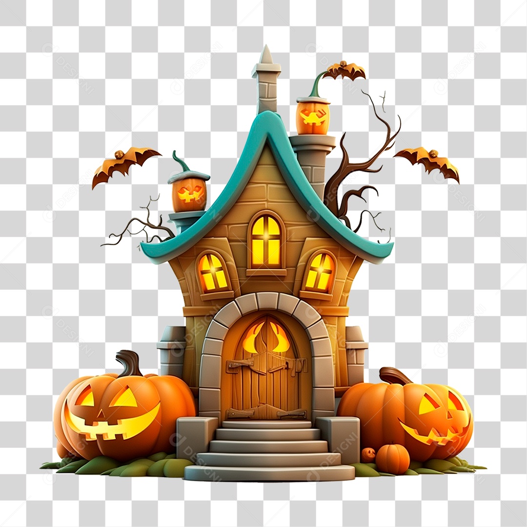 Casa Assombrada PNG Transparente