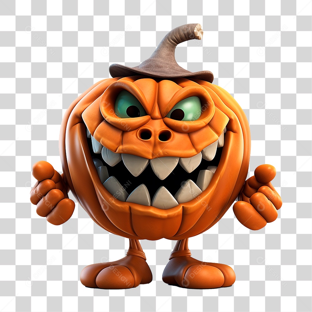 Abóbora de Halloween PNG Transparente