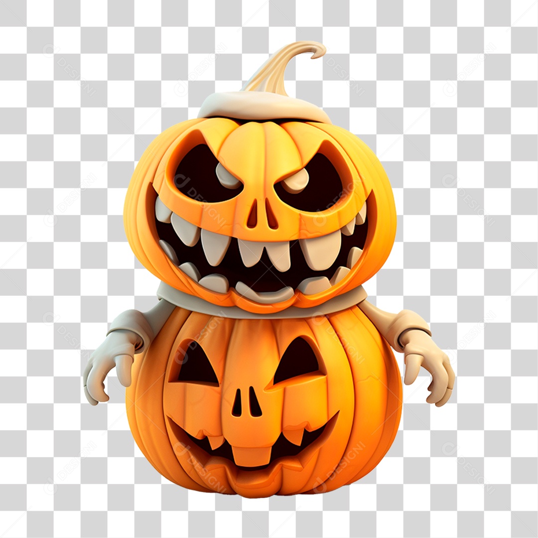 Abóbora de Halloween PNG Transparente