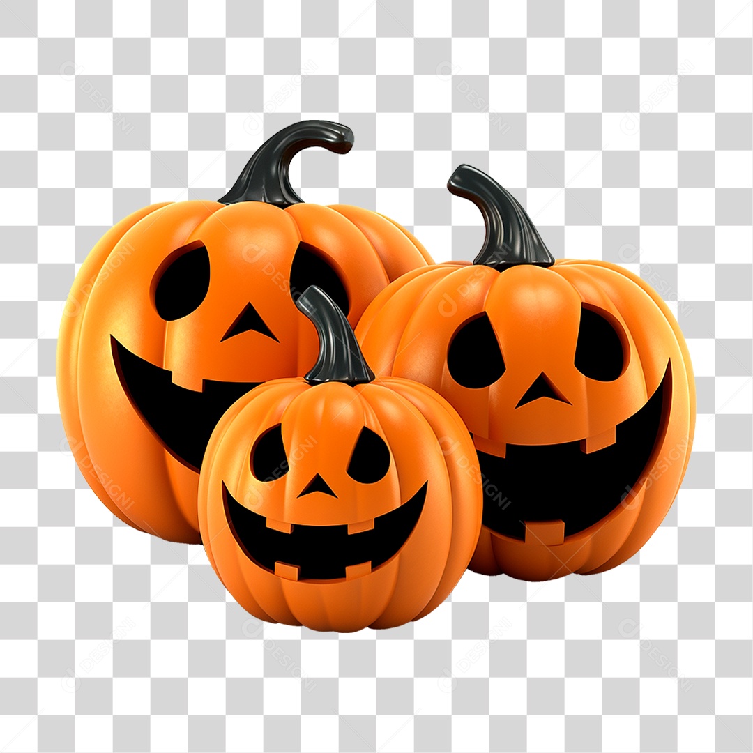 Abóbora de Halloween PNG Transparente