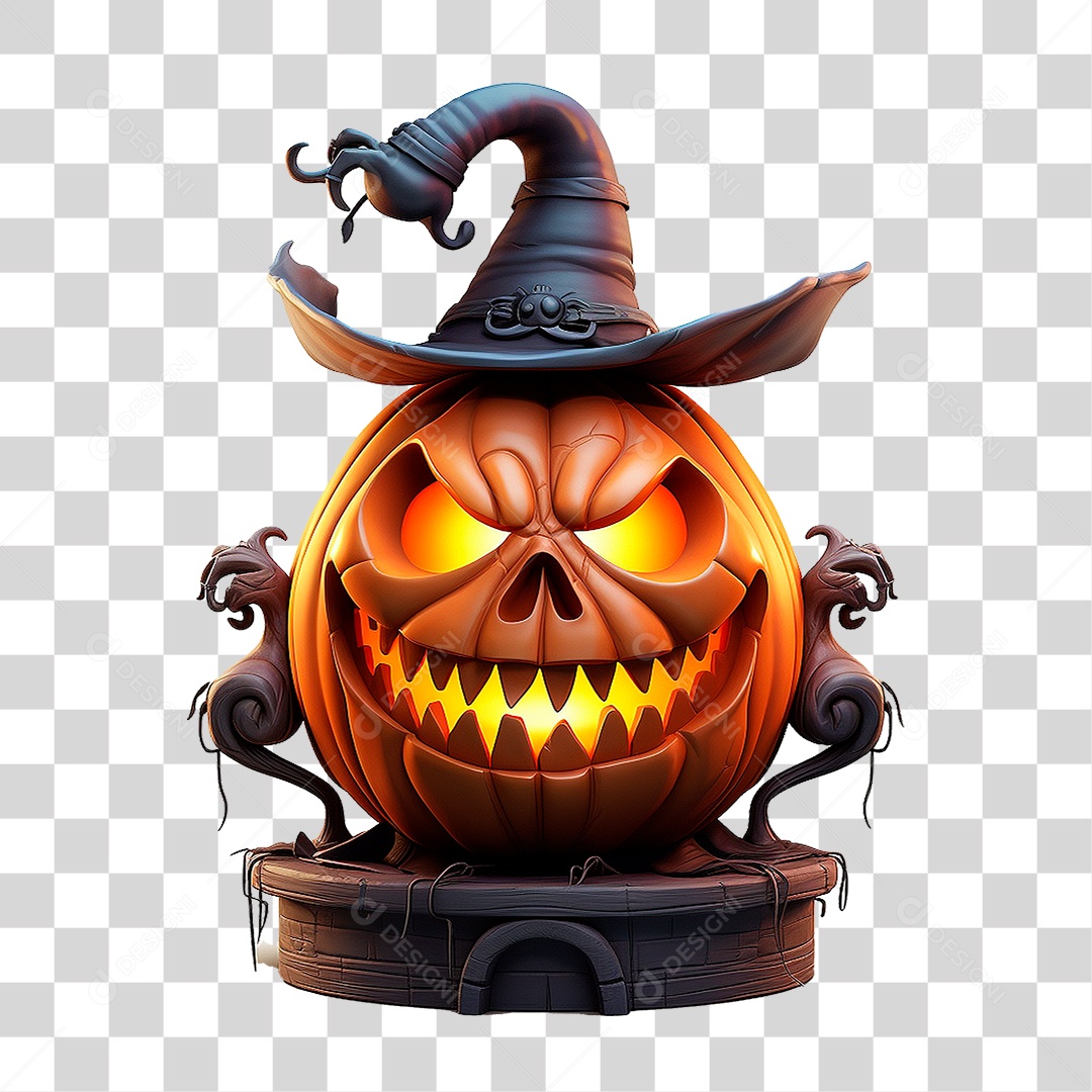 Abóbora de Halloween PNG Transparente