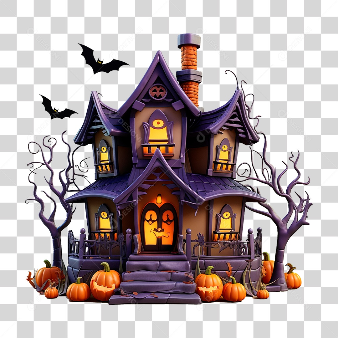 Casa Assombrada PNG Transparente