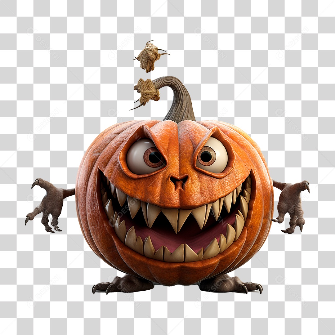 Abóbora de Halloween PNG Transparente