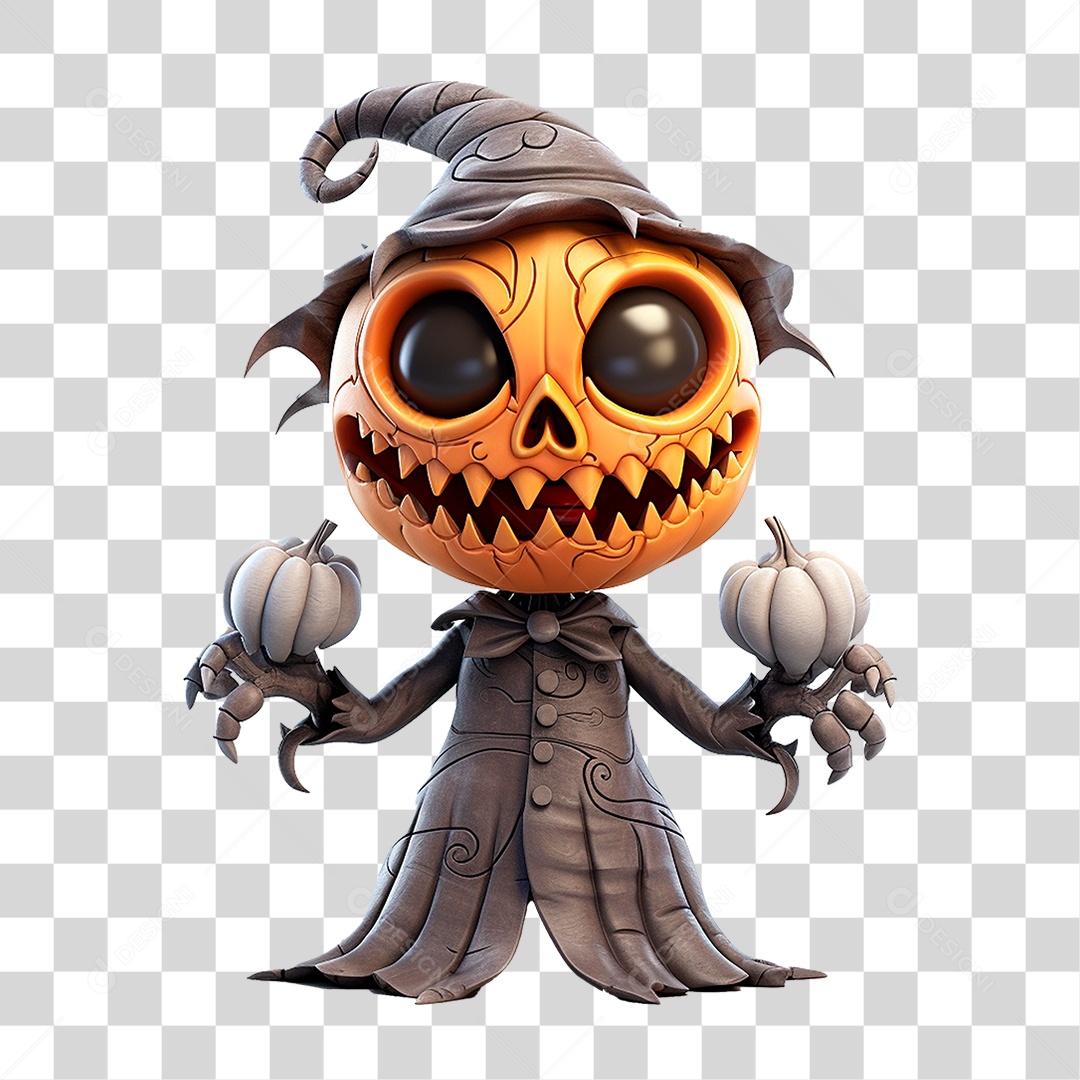 Abóbora de Halloween PNG Transparente