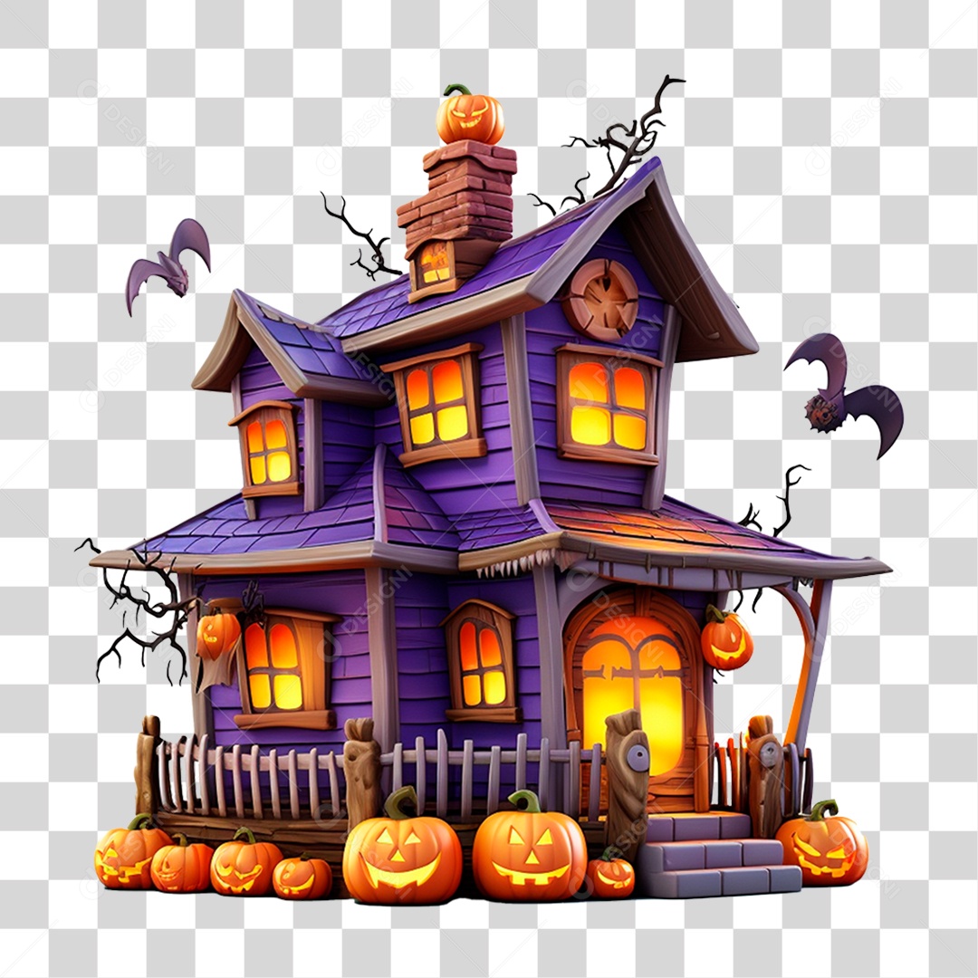 Casa Assombrada PNG Transparente