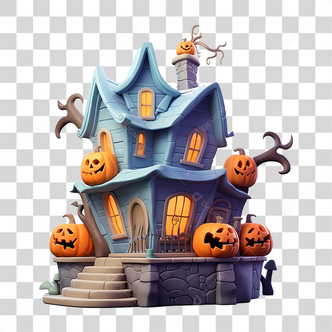 Casa Assombrada PNG Transparente