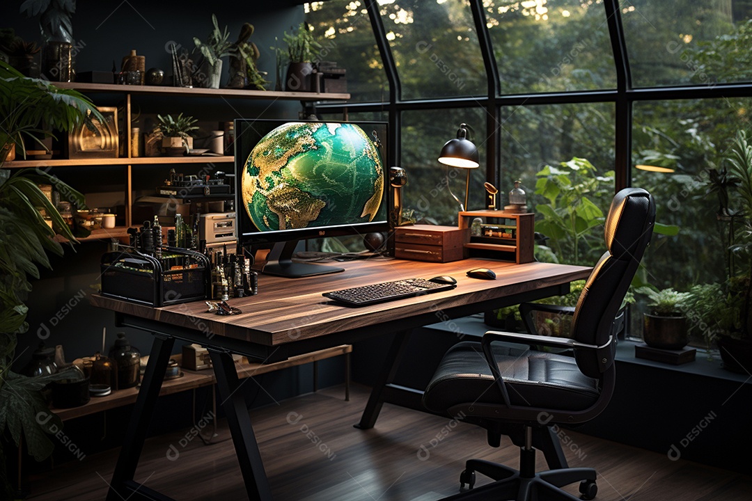 Escritório decorativo em casa