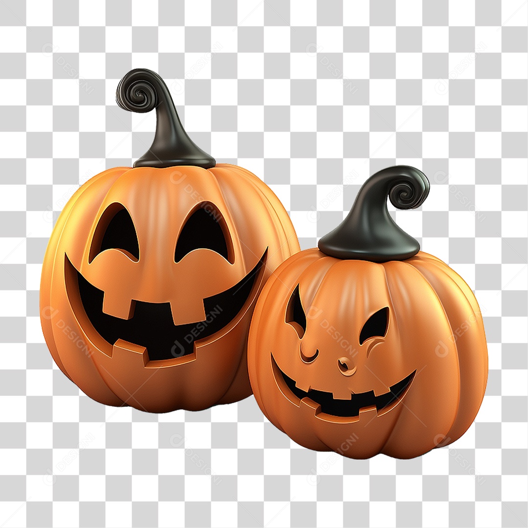 Abóbora de Halloween PNG Transparente