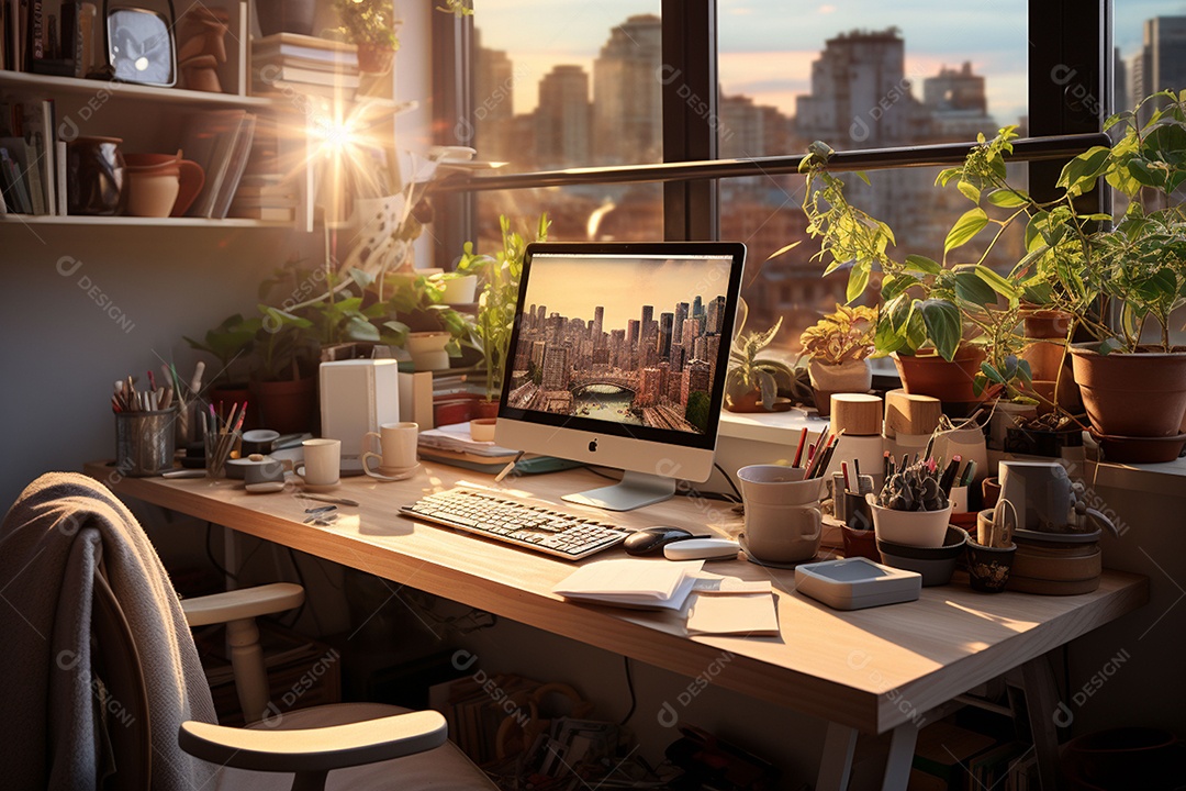 Escritório decorativo em casa