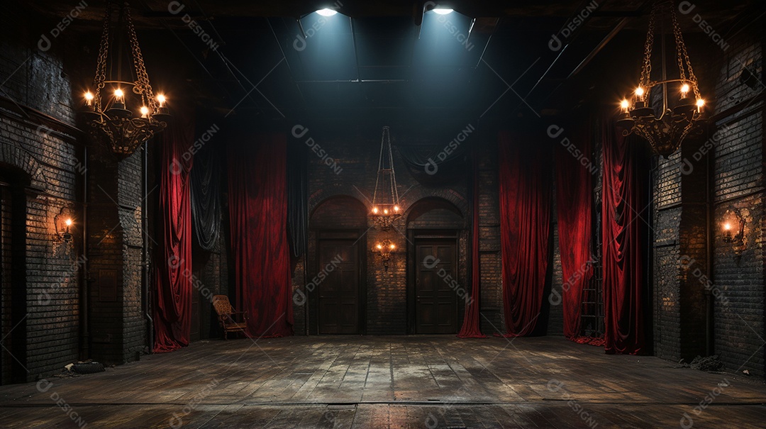 Paredes de tijolos de textura escuras nos bastidores do teatro-ffbe-4074-a25b-a878c56d9a96