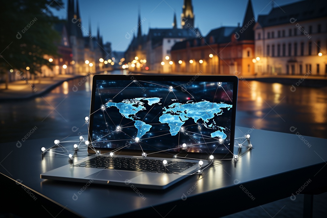 Holograma de computador brilhante